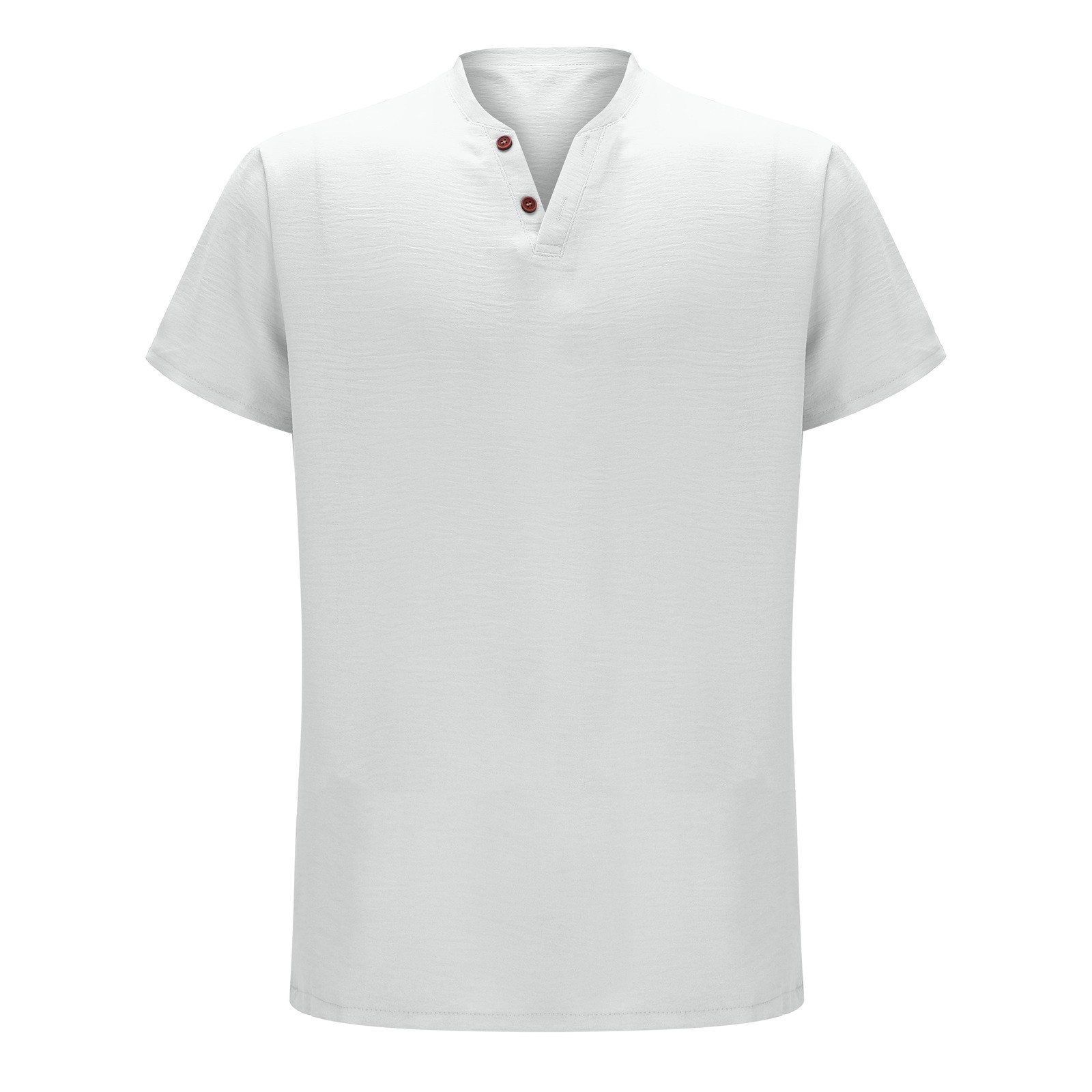 thumbnail image 4 of Camiseta retro de manga corta con cuello en V para hombre: color liso con diseño de corbata, ligera para todas las estaciones, corte holgado en el pecho y la cintura, 4 of 5